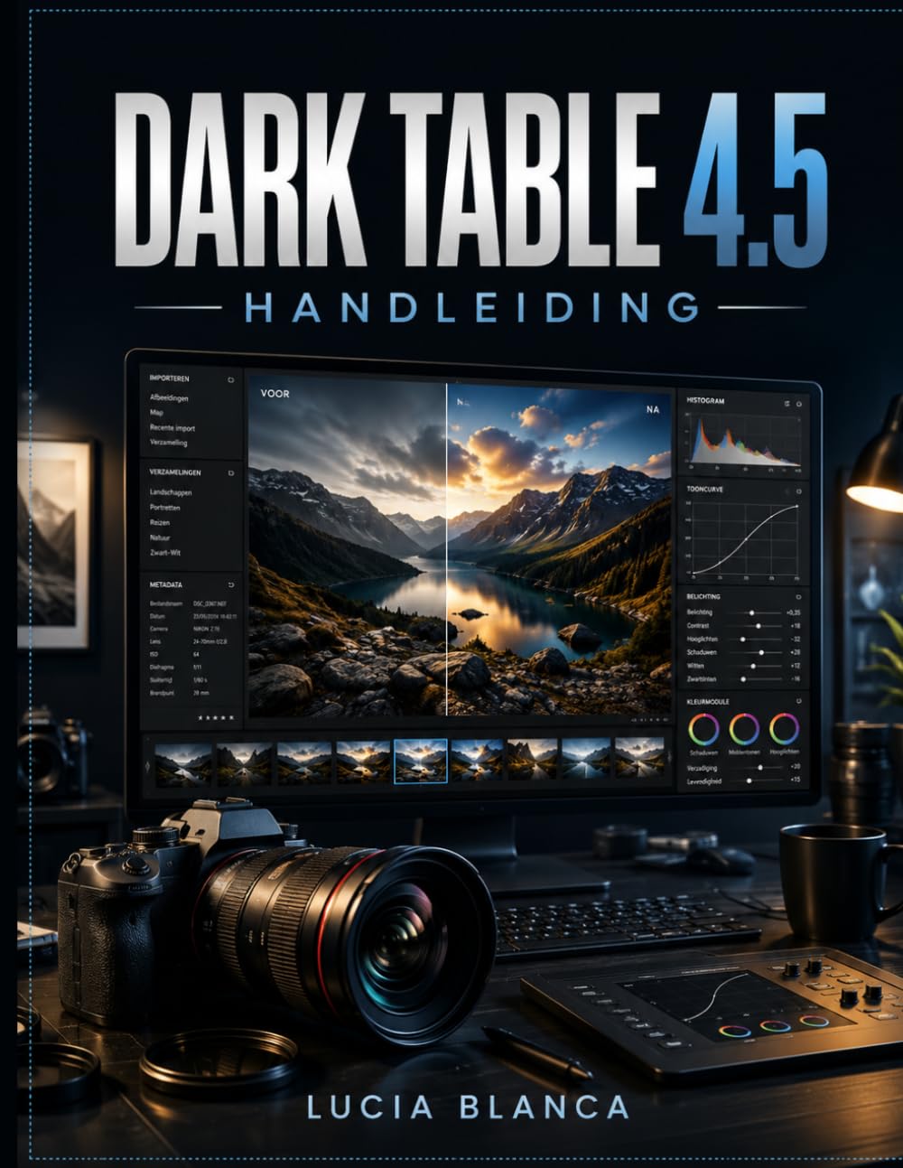 DARK TABLE 4.5 HANDLEIDING: De complete stapsgewijze handleiding om fotobewerking onder de knie te krijgen, je fotobibliotheek te organiseren, ... foto's te maken met Darktable 4.5.