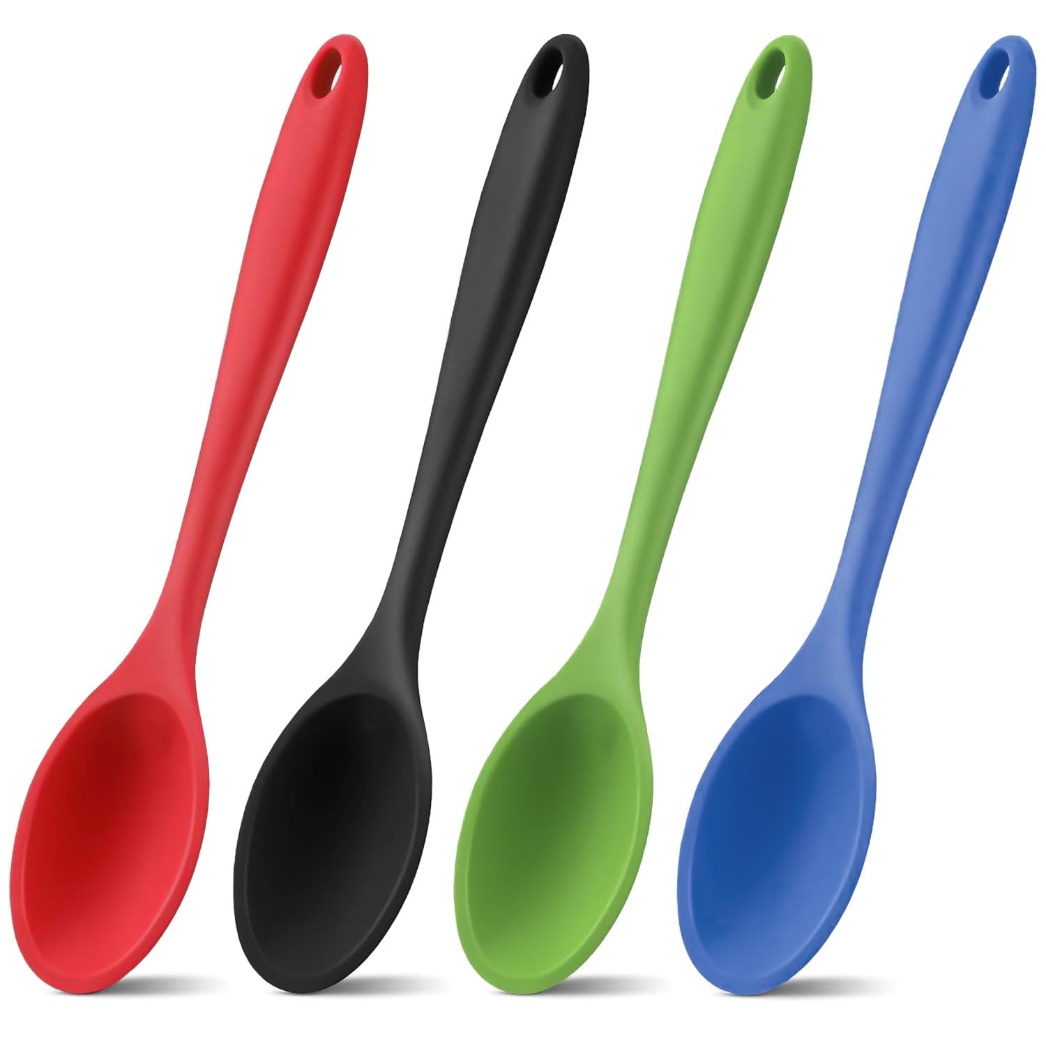 Amazon.com: 4 Pcs Large Silicone Spoons for Cooking Nonstick Heat ...