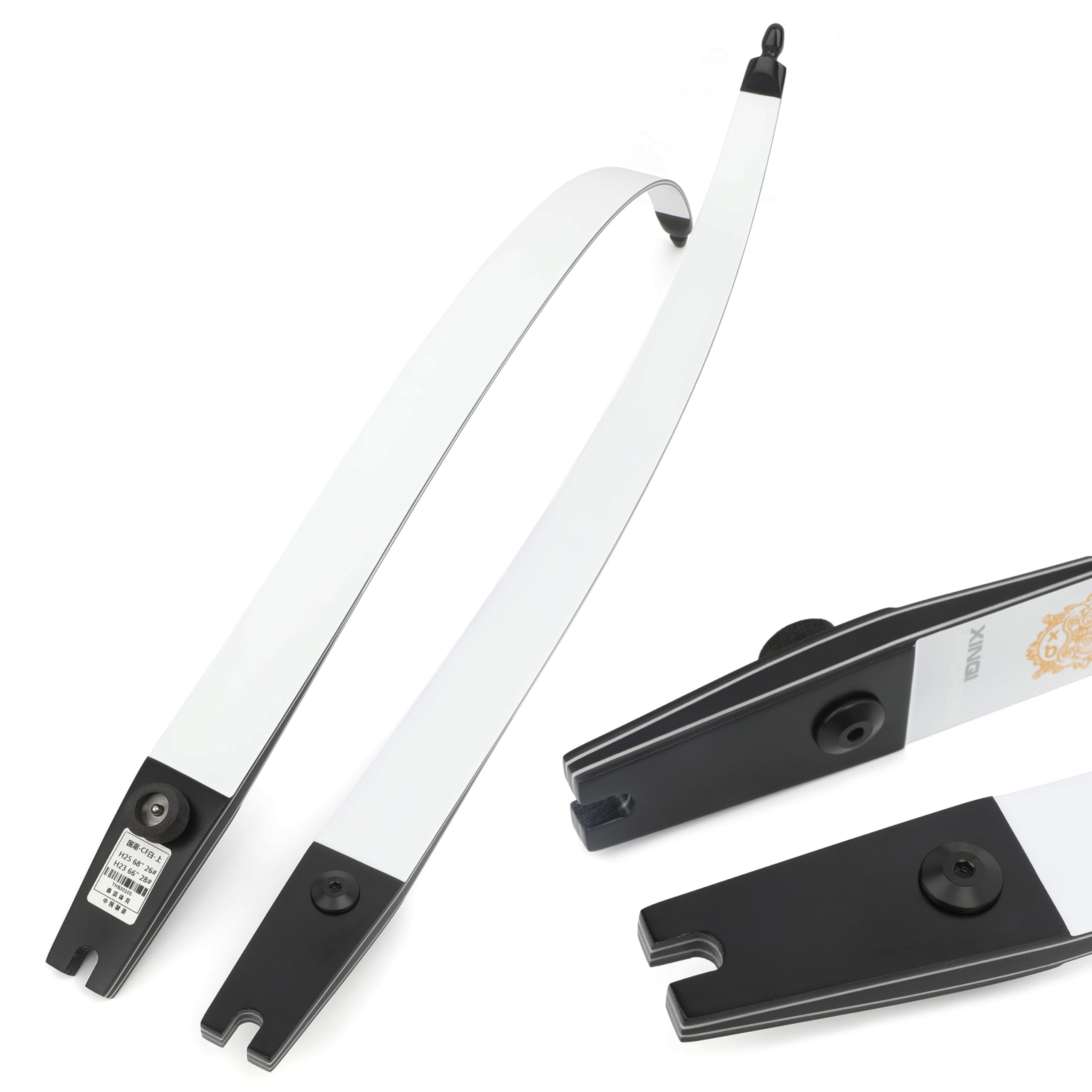 66"/68"/70" Bogenschießen Wettkampf Recurvebogen Wurfarme 16~32lb ILF Schnittstelle Zerlegbarer Recurvebogen Erwachsenenbogen Langbogen für Jagdschießübungen