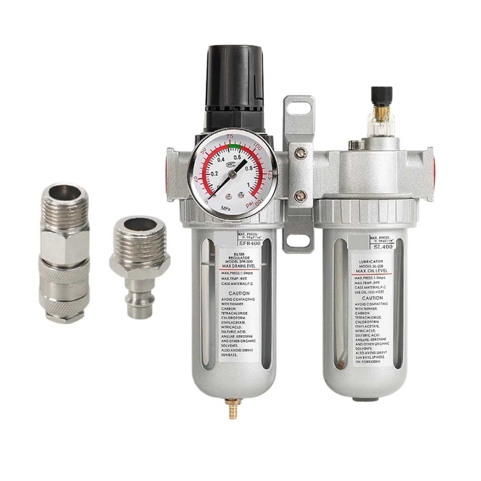 SFC-400 SFC-300 SFC-200 sprężarka powietrza filtr powietrza reduktor ciśnienia separator wody oleju zawór spustowy filtr reduktor ciśnienia ociekacz (zestaw SFC-400,1)