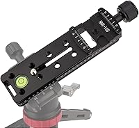 Vista 9 de Riel de 3.937 in Nodal Slide Metal Tornillo Perilla Abrazadera Placa de liberación rápida para trípode Cabeza de bola rápida con RRS Arca Swiss