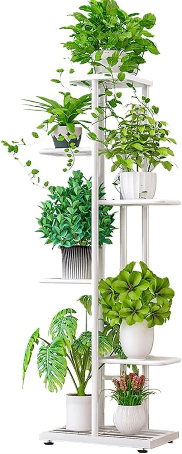 Brown Art Shoppee Plant Stand Indoor Outdoor Plant Stand, 6 Layers Iron Flower Stand Pots Tray Plant Shelves Planter Display Rack Storage Holder Shelf Home Balcony Garden Decoration (White) (B0CT8VM6HT) Amazon Price History, Amazon Price Tracker