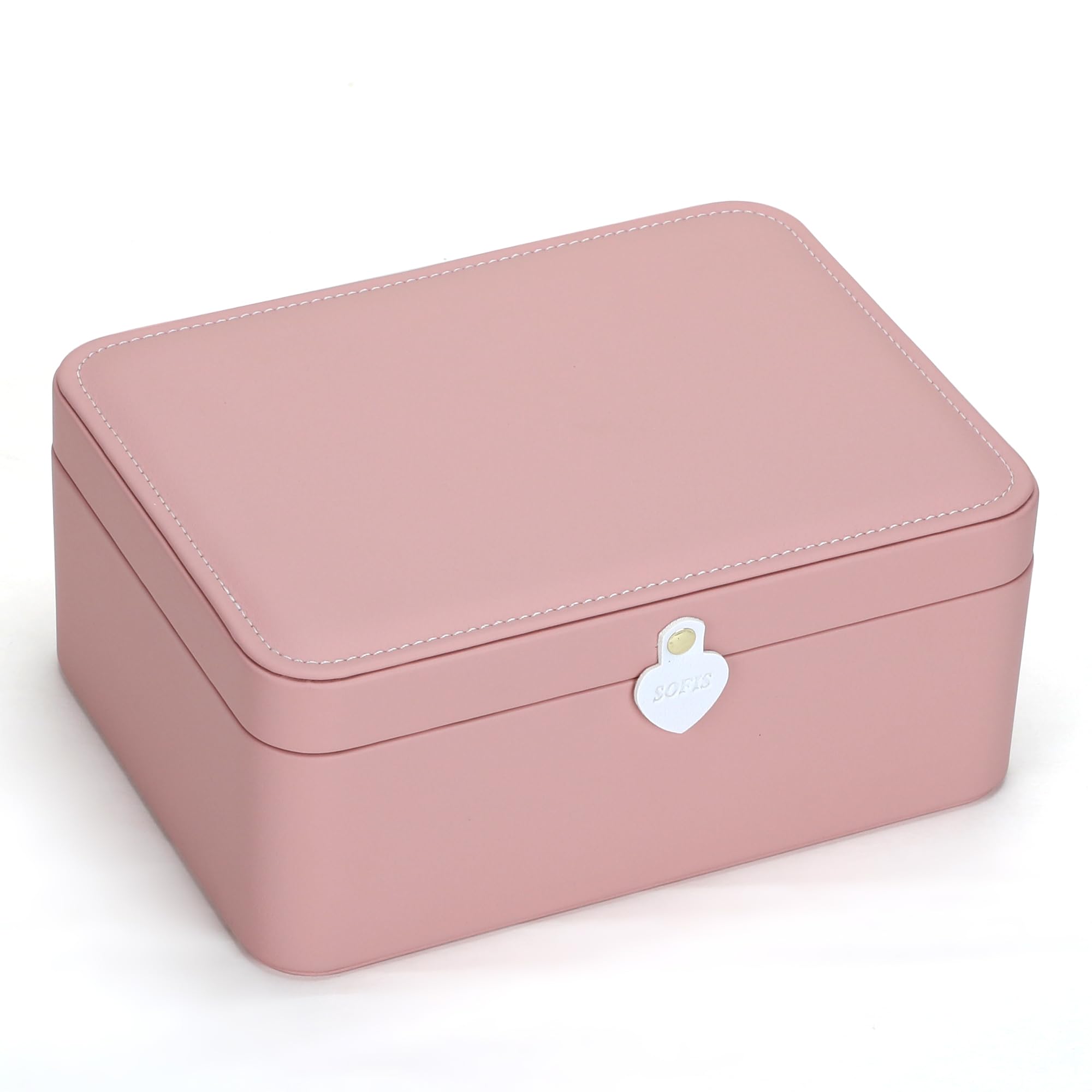 Boîte à bijoux rose SOFIS idéale sur la coiffeuse pour votre routine beauté