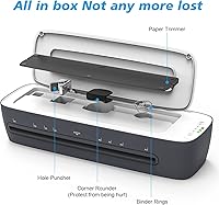 Vista 4 de Máquina Laminadora 13 Pulgadas de Laminación Térmica con Hojas Laminadoras 9 en 1, Máquina Laminadora de Escritorio de Oficina Portátil A3