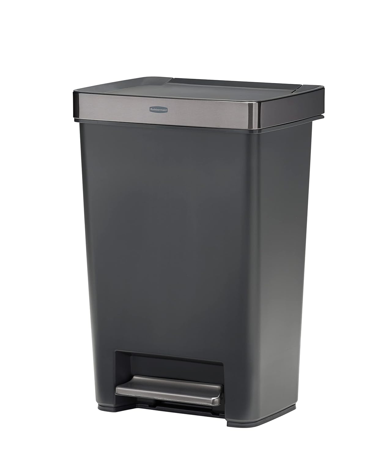 Rubbermaid Premier Series III Step-On Trash Can for Home and Kitchen with Stainless Steel Rim 12 4 Gallon
