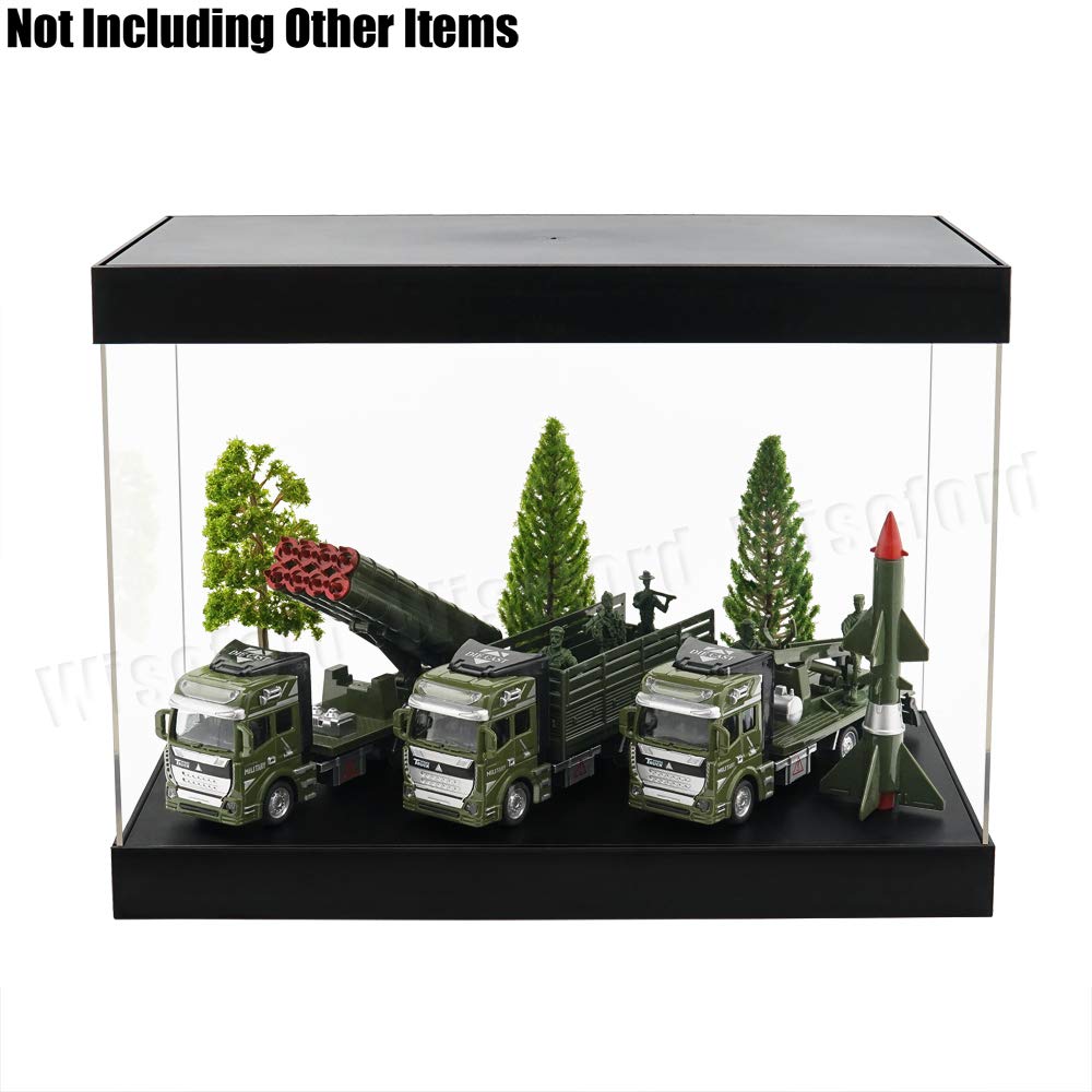Teca Plexiglass 37,5 x 19 x 23 cm Vetrina Acrilico Espositore per Action Figure 17cm Modellino Bambole Scala 1/12