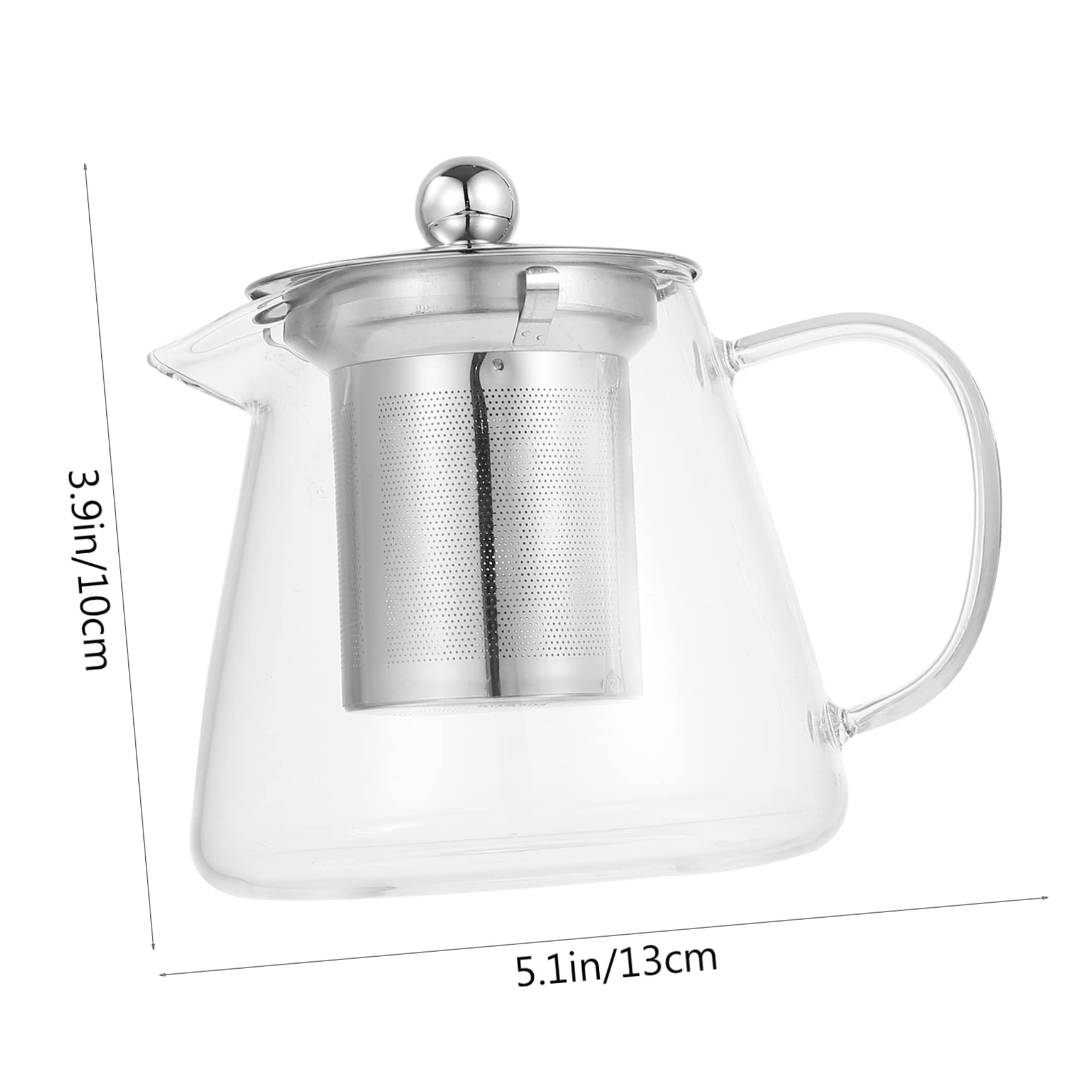 Mikinona Tetera Colador de Resistente al Calor para Hacer Té Incluye Tetera y Tazas para Uso Cocina o Sala de Estar de Vidrio