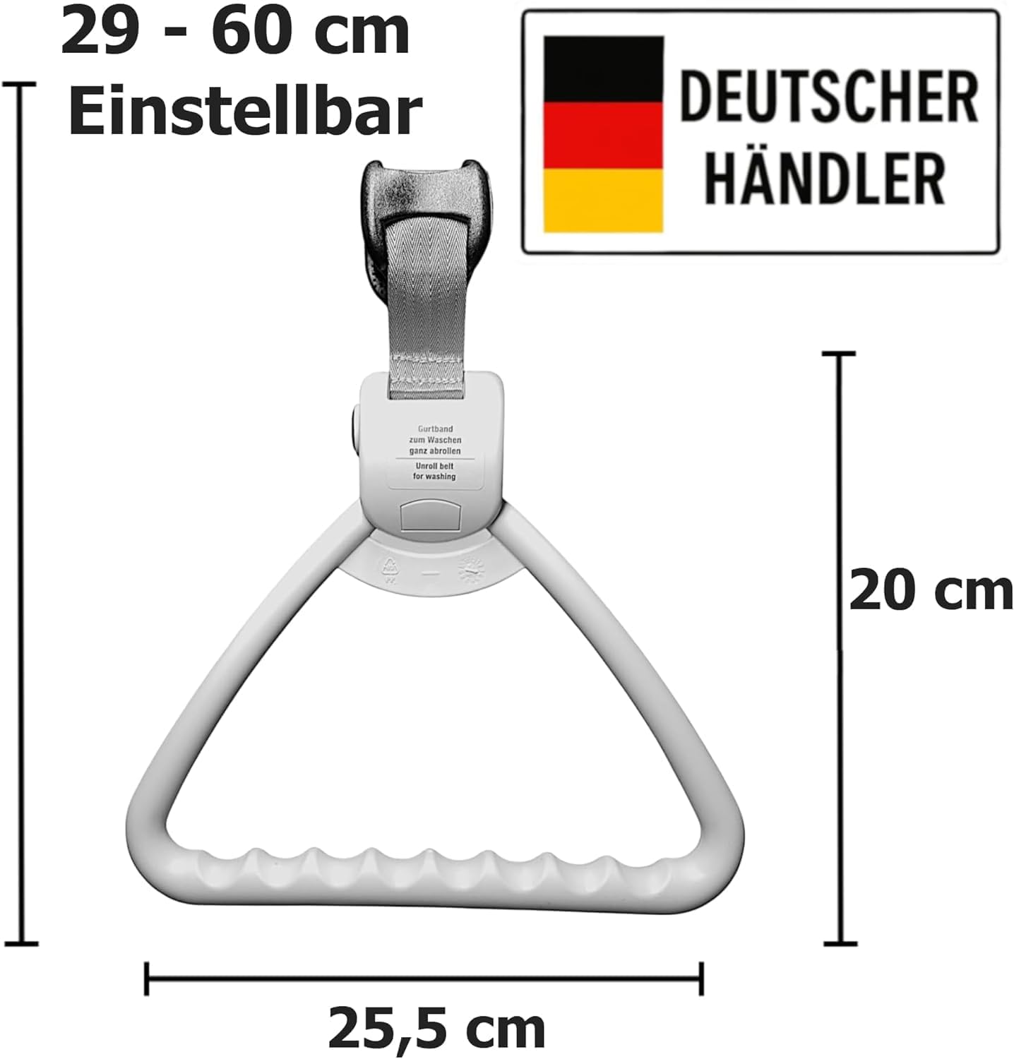 FabaCare Bettgalgen freistehend bis 130 kg Körpergewicht extra Griff und Aufrollautomatik | mobiler Galgen für normales Bett | Aufrichthilfe, Bettgriff, Bettaufrichter mit Trapezgriff
