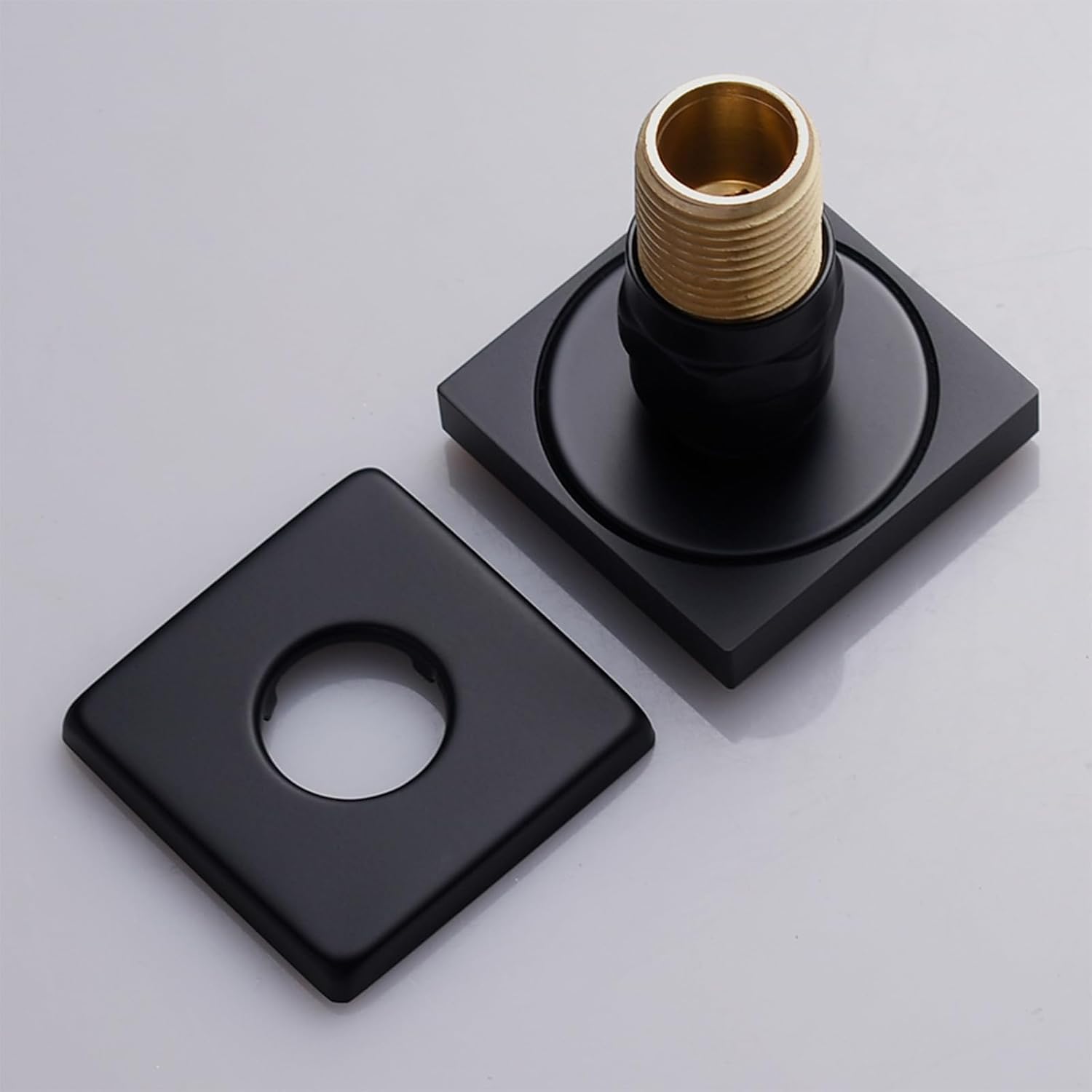 AYIVG Square Matte Black 2 Inch Brass Shower Body Sprays Jet Adjustable Massage Spa Side Sprayer Massage Nozzle Wall Jets