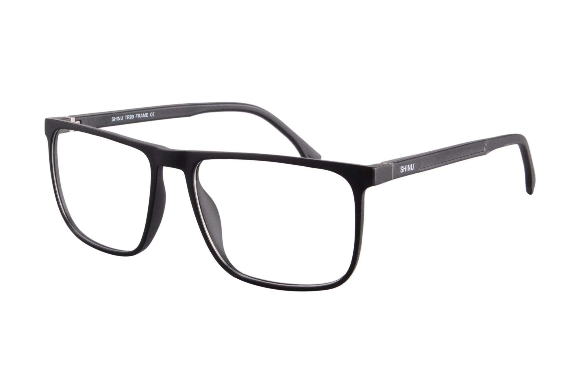 SHINU Multi Fokus Progressiv Multifokal Lesebrille zum Maenner Leicht Blau Licht Blockierung Computer Brille-HJF078