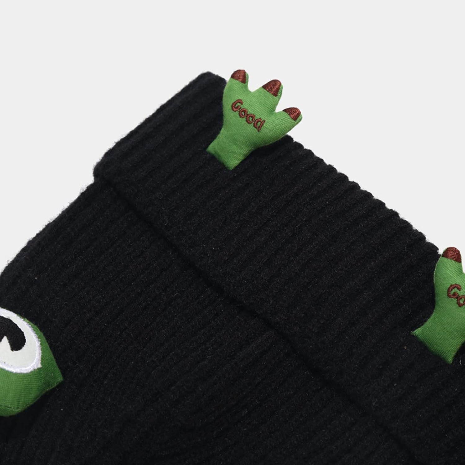 JOFOW Cartoon Cute Frog Girls Warm Solid Knit Crochet Pile Pile Hat Pullover Cap Ladies Bucket Hat Winter