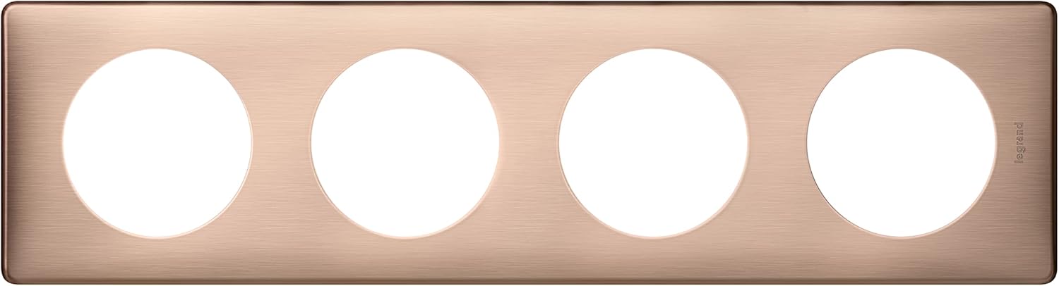 Legrand LEG68994 - Celiane 4-copper, metal light regulator plate