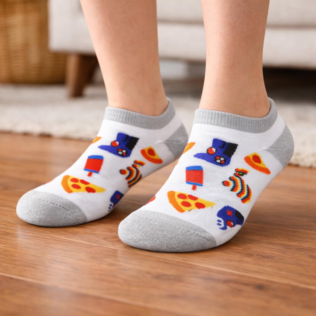 12 Pares - Calcetines Tobilleros Niño - Calcetines Niño - Calcetines Cortos Niño – Transpirables y hechos de Algodón - 4