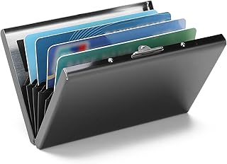 Kartenetui Kreditkarten, RFID Blocking Kreditkartenhülle Kreditkarten aus Aluminium, Visitenkarten Etuis 6 Fächer，RFID & NFC Schutz Kreditkartenetui für Damen und Herren