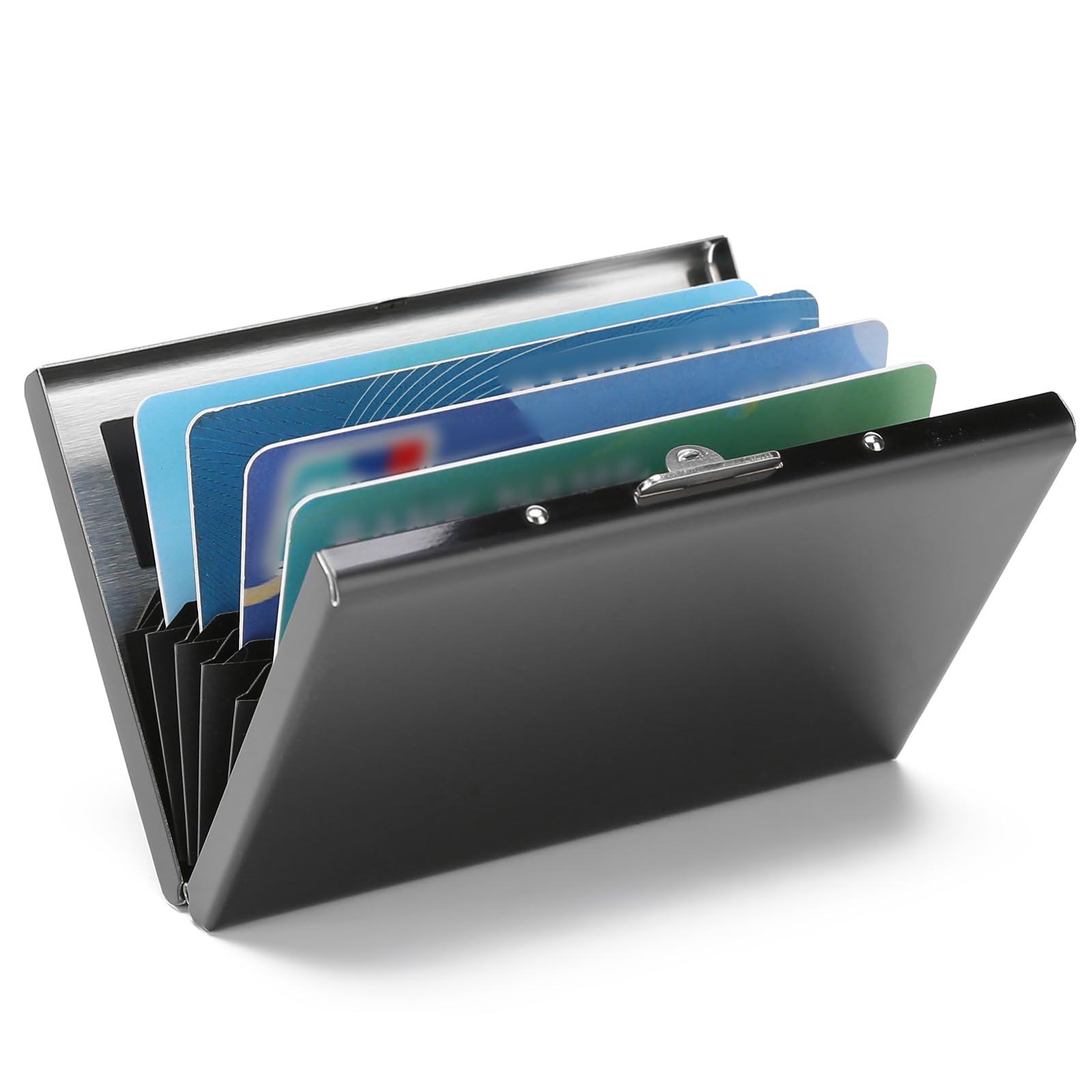 LOUEBICA Stainless Steel Credit Card Wallet RFID Blocking Metal Case Pocket Business Card Holder for Women and Men