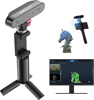 Official Creality 3D Scanner CR-Scan Ferret for 3D Printing Printer Upgrade Handheld 3D Model Scan Machine 30 FPS Scanning Speed 0.1mm Accuracy Dual Mode Full Color for Android Phone PC Mac Win 10/11