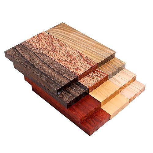 Miniatura 2 de IECAP LLC Bookmatched - Básculas de madera natural para cuchillos (boj) - Básculas de madera exótica para cuchillos - Material para cuchillos - 38 x