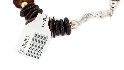 Miniatura 2 de Certified Authentic .925 Sterling Silver Navajo Natural Mother of Pearl Native American Bracelet