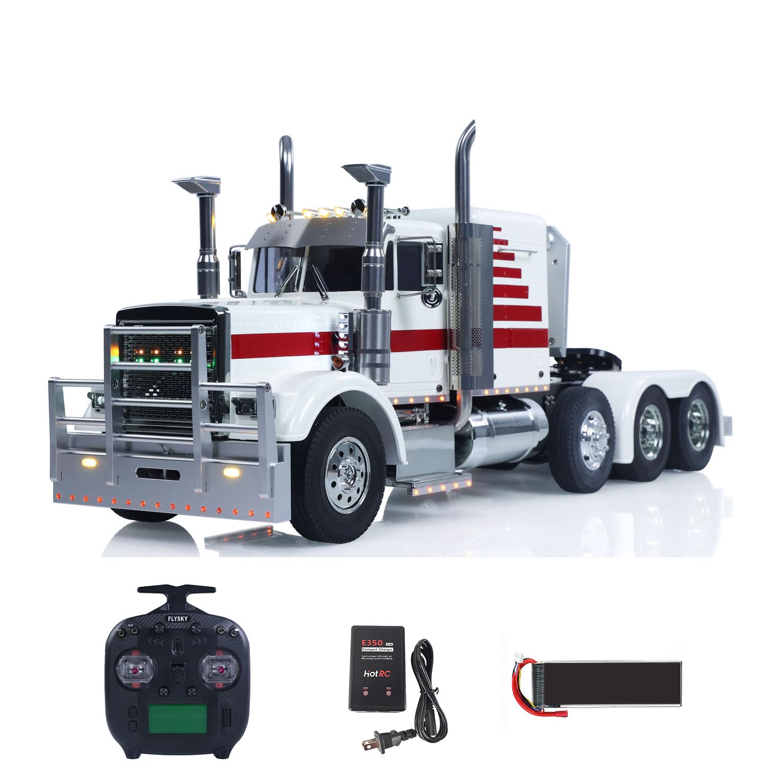 TOUCAN RC HOBBY 1/14 RC Tractor Truck Grand Hauler 8X4 Remote Control Model Car Mid Lift Axle Chassis Suspension ST8 Radio Lorry for Tamiya for Adult