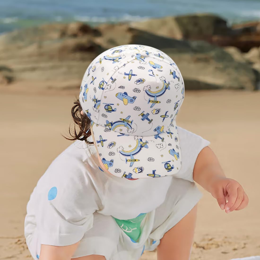 Kids Baseball Cap Toddler Sun Hats Adjustable Summer Hat for Boys Girls 2-4Years image 3