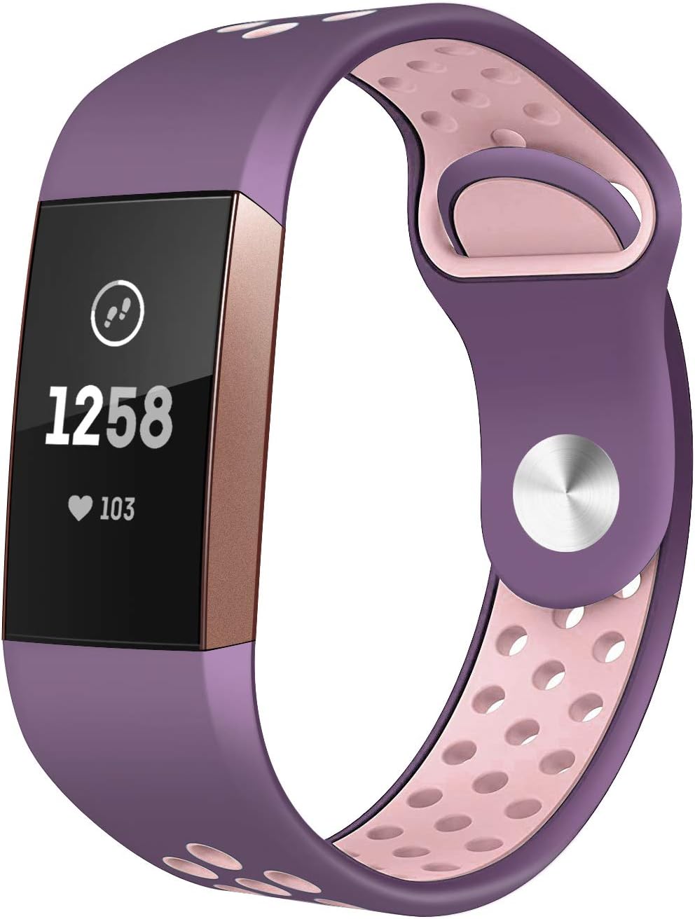 Compatible Fitbit Charge 3 Bands, Slim Thin Replacement Narrow Silicone Sport Accessory Strap Wristband Compatible for Fitbit Charge 3/ Charge 3 SE Fitness Tracker
