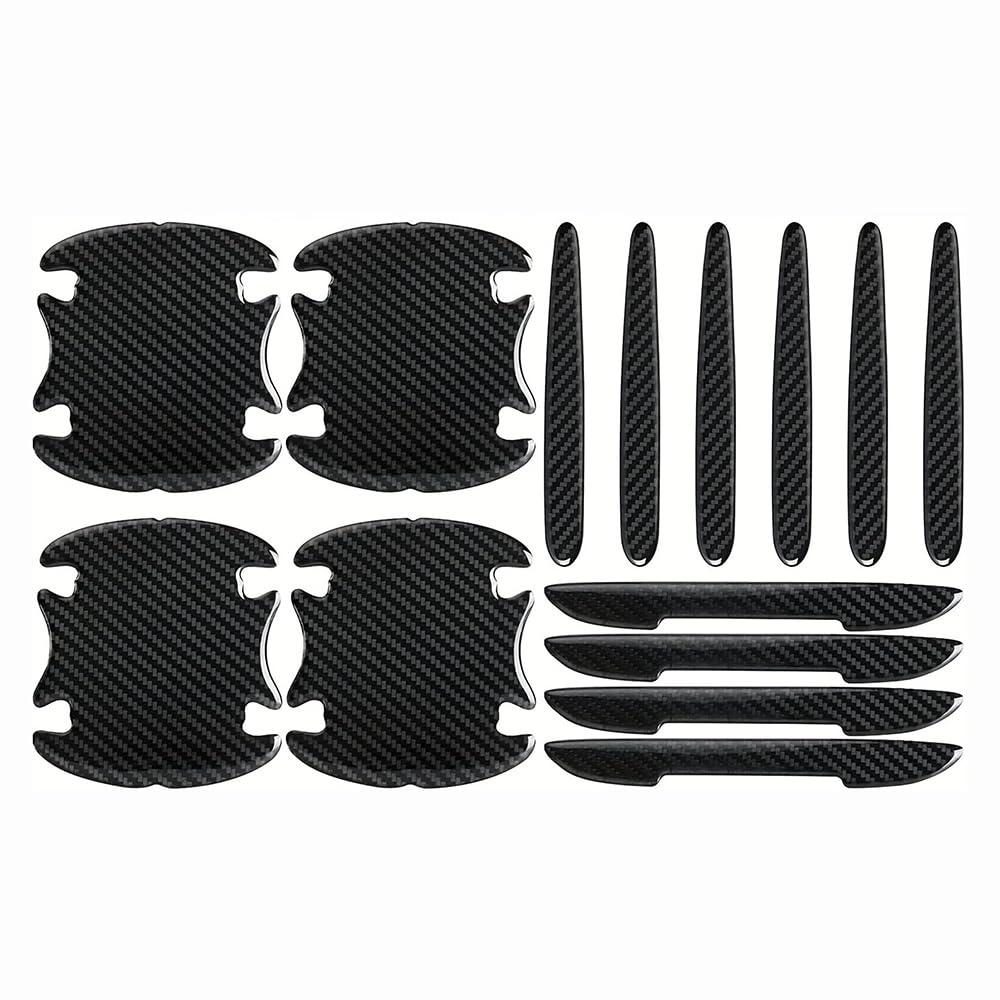 SHAOHUO 14 Pcs Car Door Handle Protector for Citroen C1 C3 C4 C5 X DS3 DS4 DS5 C6 Picasso Aircross CCrosser Xsara, Door Cup Scratch Film Handle Grip Cover Paint Protection Sticker Exterior Guard