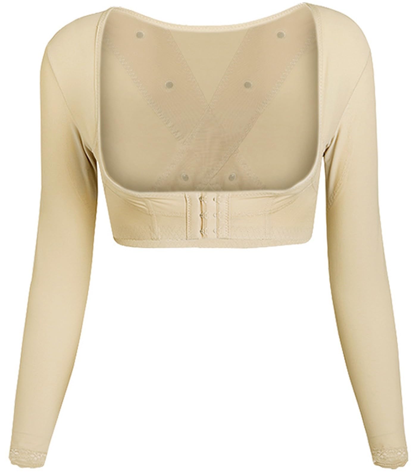 Corsetto Modellante per Il Corpo da Donna Modellante per Il Busto, Gilet Modellante per Il Petto con Supporto A Trazione Incrociata Elimina I Seni Laterali(Beige,XXL)