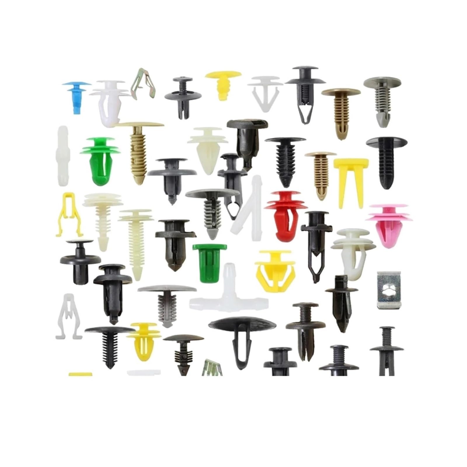 FDCSKINX 50 Pcs Car Clips Fastener Screws Bumper Interior Decoration Auto Plastic Random Mixing