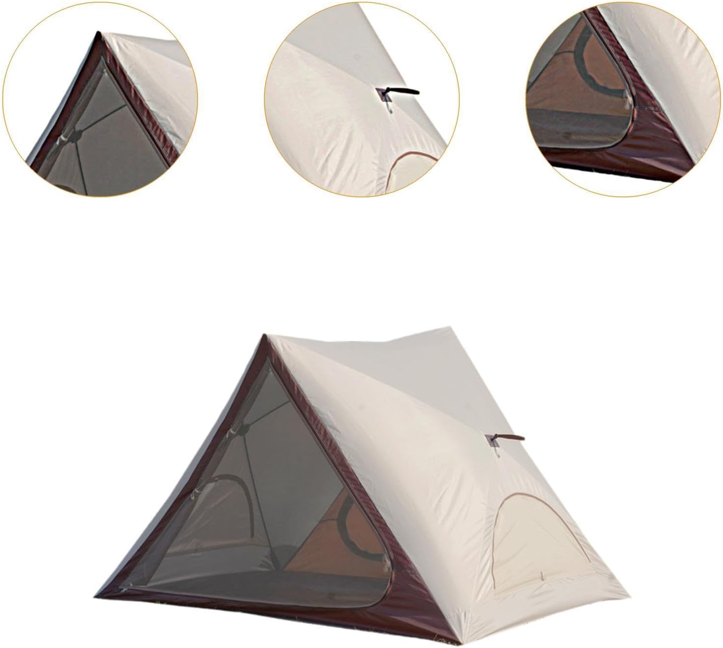 三角形キャンプテント日焼け防止日よけ 4 サイド換気屋外自動キャンプテントビーチテント