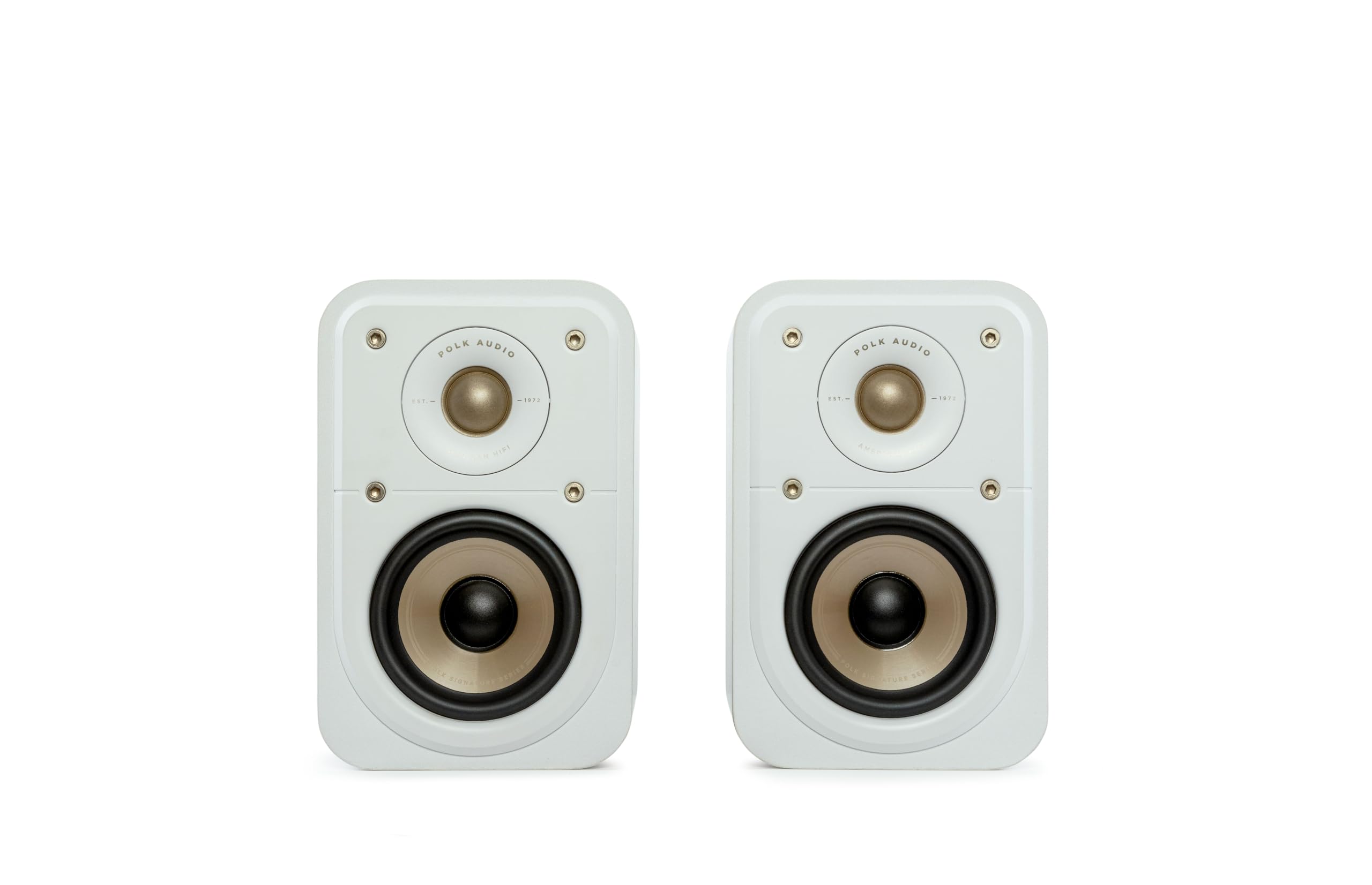 Polk Audio Signature Elite ES10 hochauflösende Surroundlautsprecher fürs Heimkino, Stereo Lautsprecher, Satelliten-Lautsprecher, HiFi, Hi-Res Zertifiziert, kompatibel mit Dolby Atmos und DTS:X (Paar)