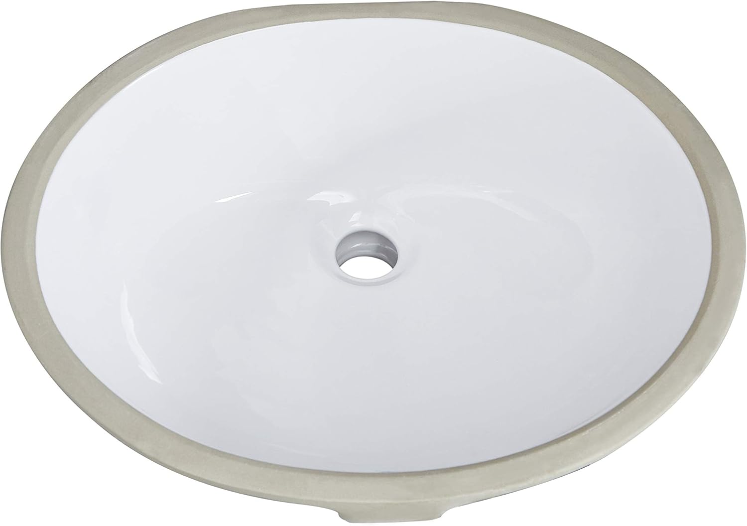 Star20XX White Oval Undermount Bathroom Sink With Overflow