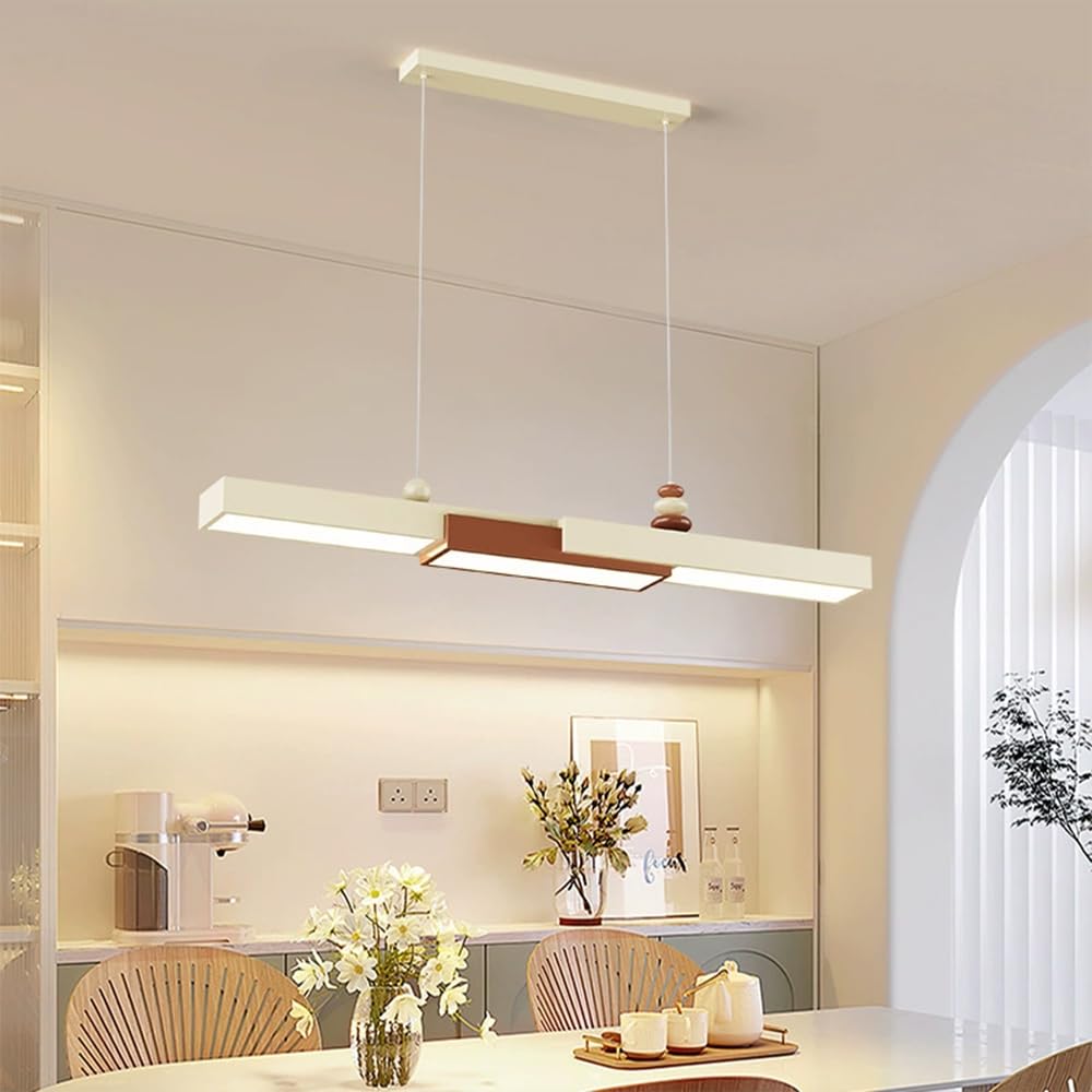 Lampa wisząca z długą listwą, biała metalowa lampa wisząca z akrylowym kloszem, ultracienkie lampy wiszące do jadalni, nowoczesna lampa LED Chaner - 27 W, minimalistyczne lampy sufitowe LWX