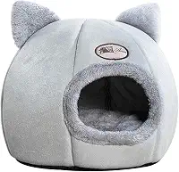 Mingzhe Barraca para Animais de Estimação Cama Caverna para Gatos/Cachorros Pequenos Veludo 2 em 1, Cama Cabana com Almofada Removível Lavável
