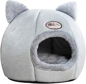 Mingzhe Barraca para Animais de Estimação Cama Caverna para Gatos/Cachorros Pequenos Veludo 2 em 1, Cama Cabana com Almofada Removível Lavável