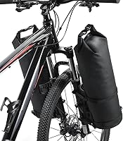 Vista 3 de LIXADA Bolsa de horquilla de bicicleta de 3L/7L - Bolsa seca impermeable, diseño superior enrollable, bolsa ligera para horquilla de bicicleta