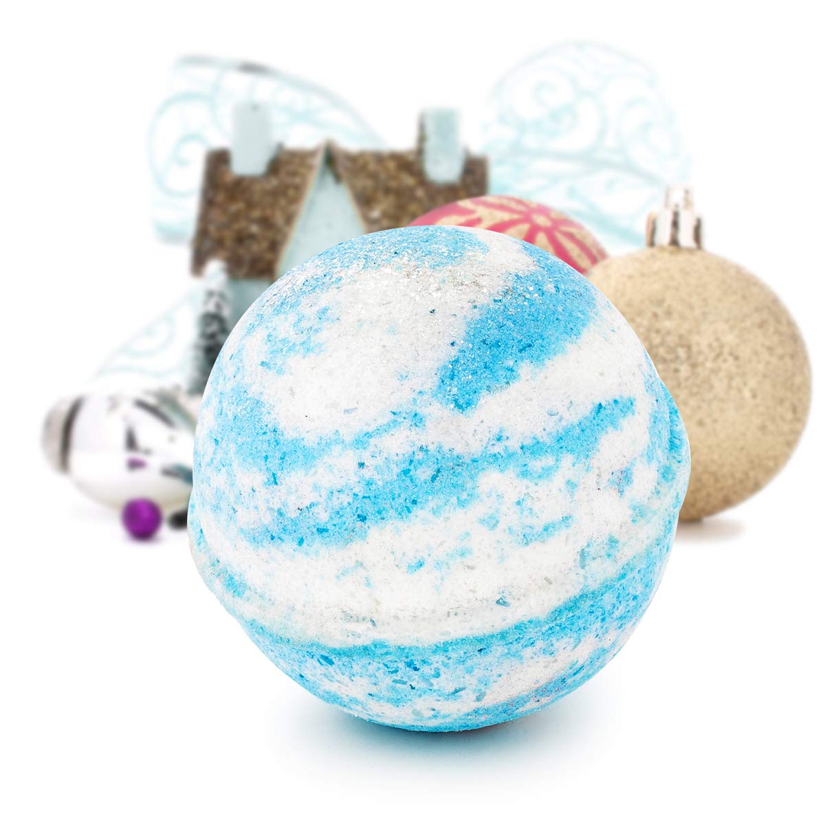 Bauble Bomb's Winter Wonderland Jewelry Surprise Deluxe X Large 9 oz Bath Bomb Fizzies Made in USA, Cruelty Free! Ring Size 05