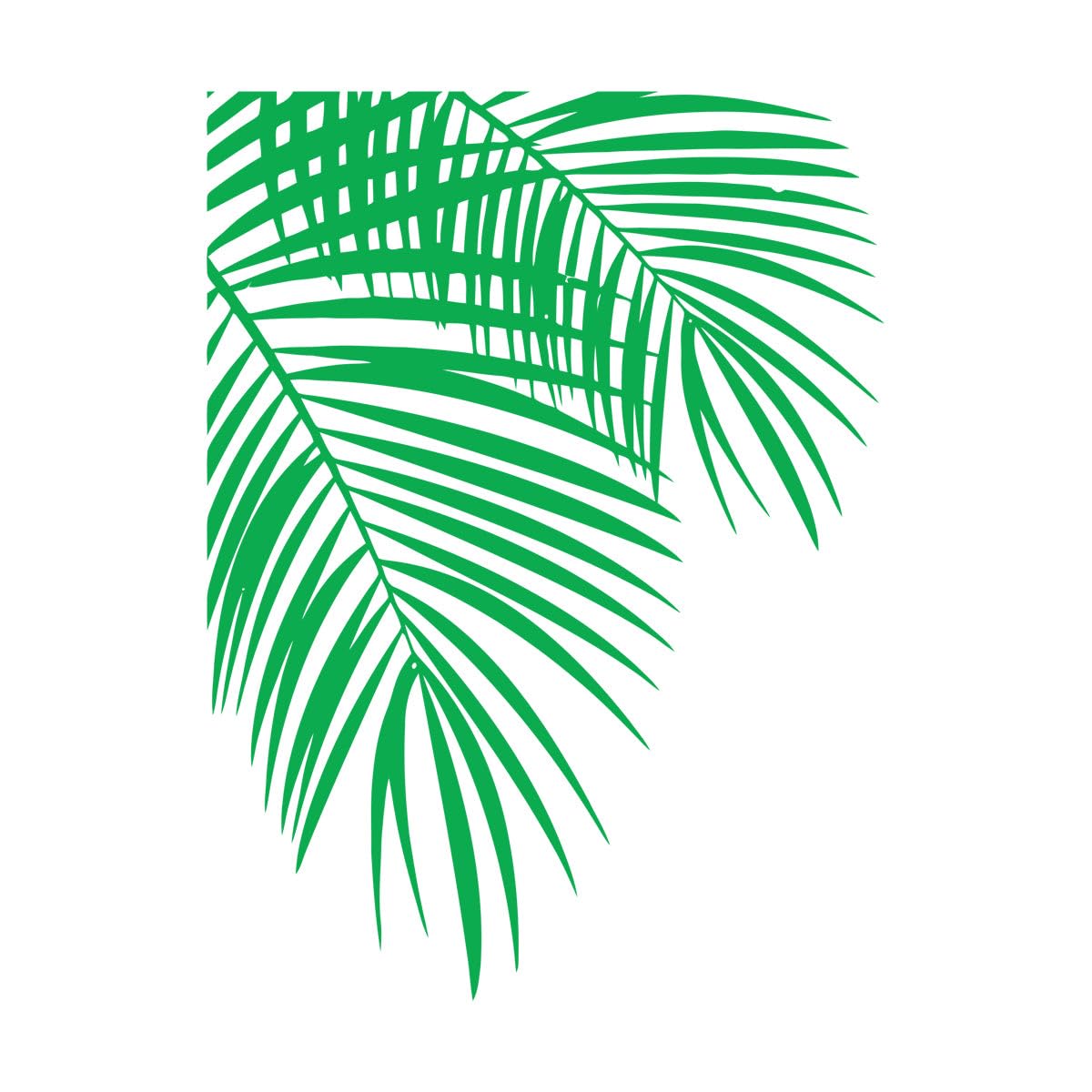 Tropical Leaves Wall Stickers for Living Room Palm Leafs Wall Decor Plants Decals Bedroom Home Decoration Nature Wallpaper Extra Large - 57x75cm