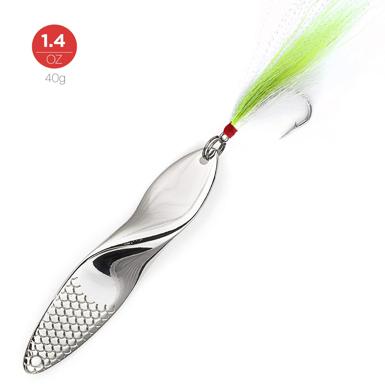 Señuelo de pesca de agua salada con forma de hélice de 1.4 onzas