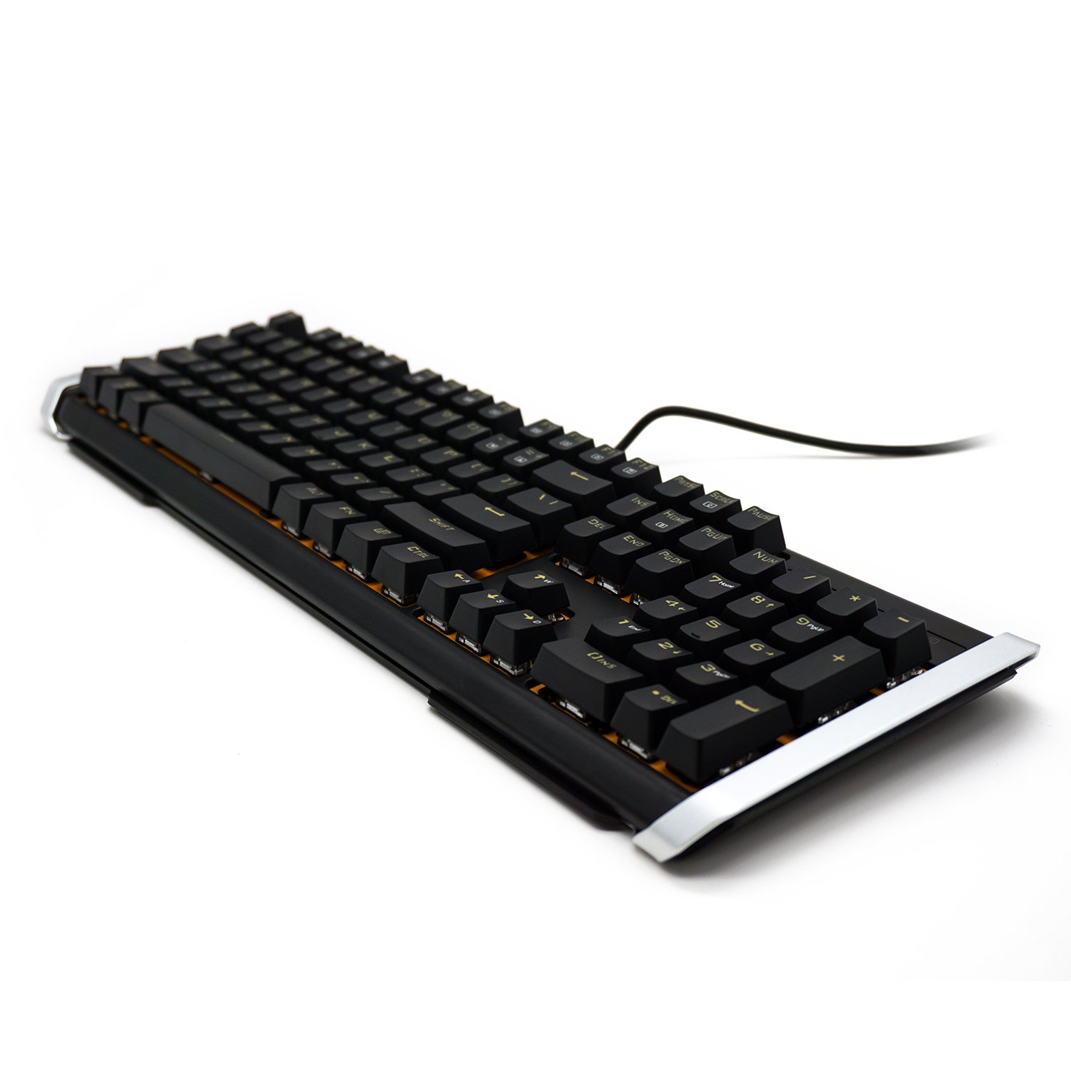 James Donkey 612 Mechanical Keyboard Red Switch KAILH 104 Key 50 Million Click LED Backlit NKRO USB Wired for Gaming PC Desktop Office Laptop - Black