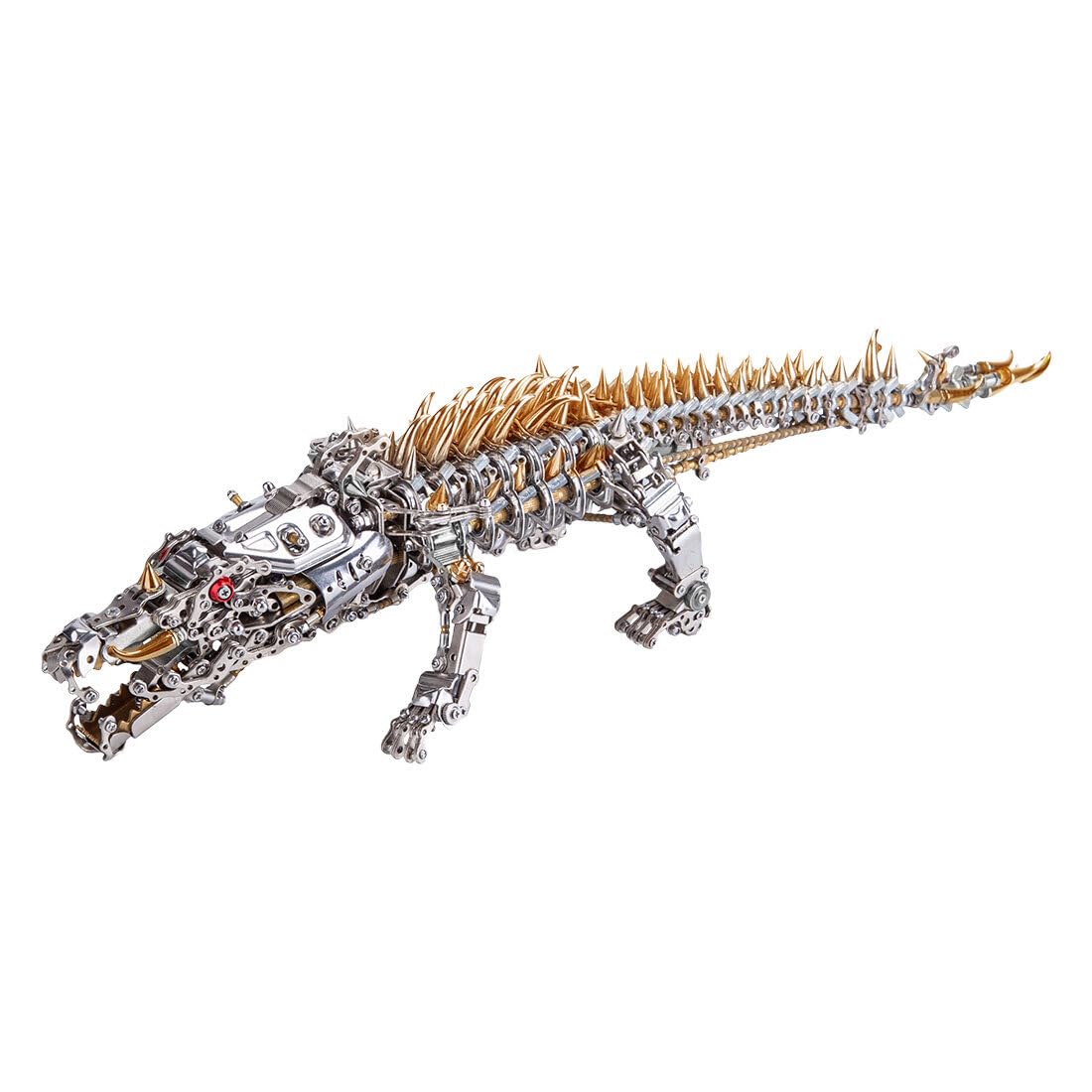 Rompecabezas de metal 3D para adultos, rompecabezas de metal de cocodrilo dormido 3D con herramienta, decoración del hogar y cumpleaños (más de 1500 piezas)