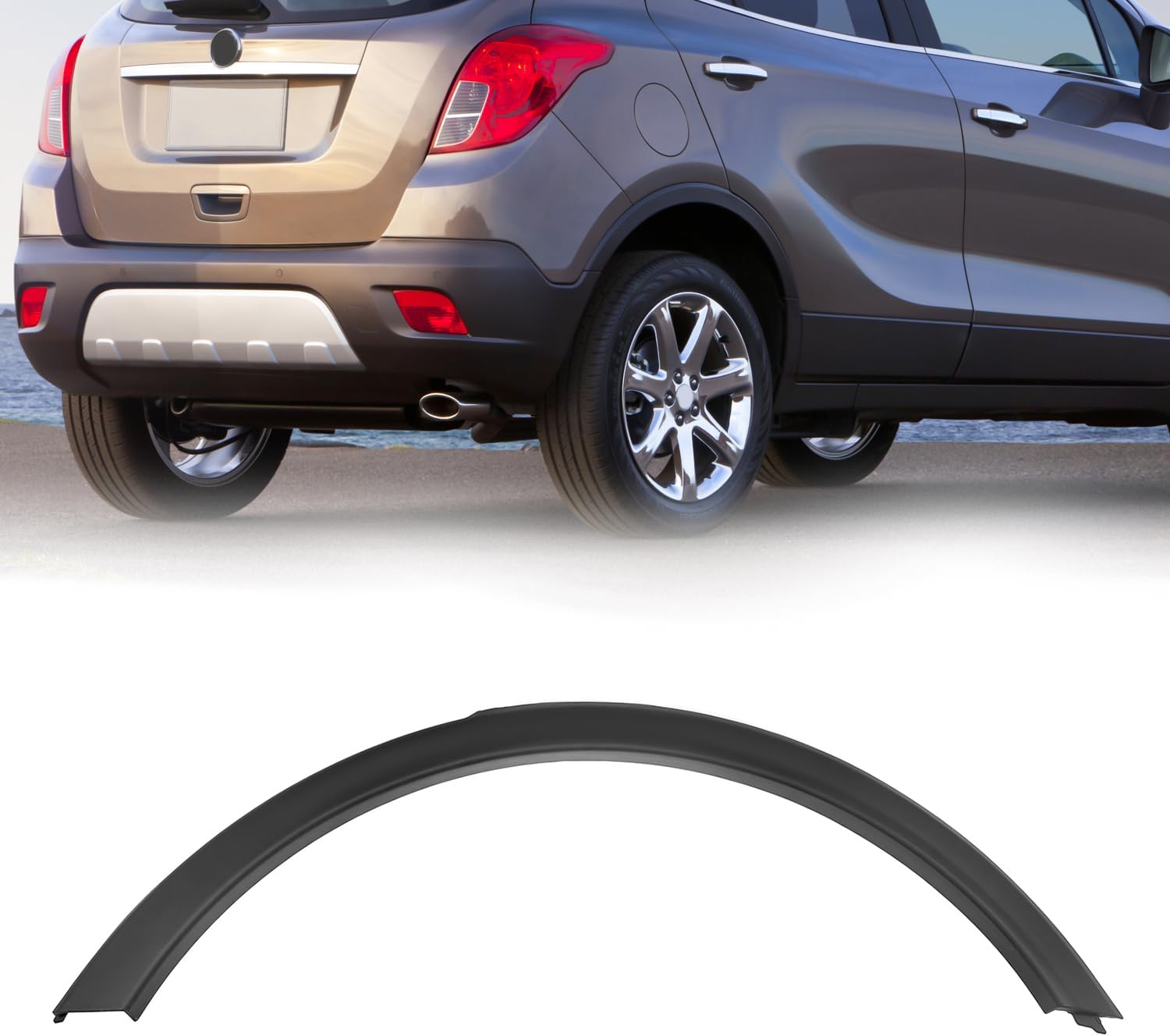KARPAL Rear Wheel Arch Molding Fender Flare Trim Compatible with 2013-2022 Buick Encore, Passenger Side, Replacement 95291864 GM1791121