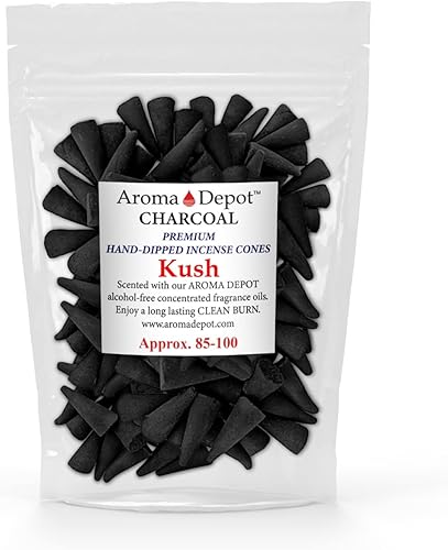 Conos de incienso Kush Charcoal TOPFLOW de 1 pulgada (85-100)