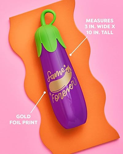 Miniatura 4 de xo, Fetti Botella de agua de berenjena para despedida de soltera, 16 onzas, decoración de fiesta de despedida de soltera, regalo de dama de honor,