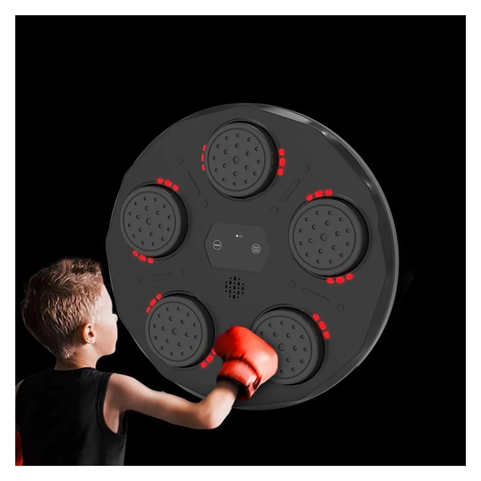 Equipo de Gimnasio de Boxeo Máquina de Boxeo Musical Máquina de Entrenamiento de Tarta de Boxeo Enlace BT Almohadillas de Boxeo de música electrónica para Ejercicios en casa para niños o Adultos para