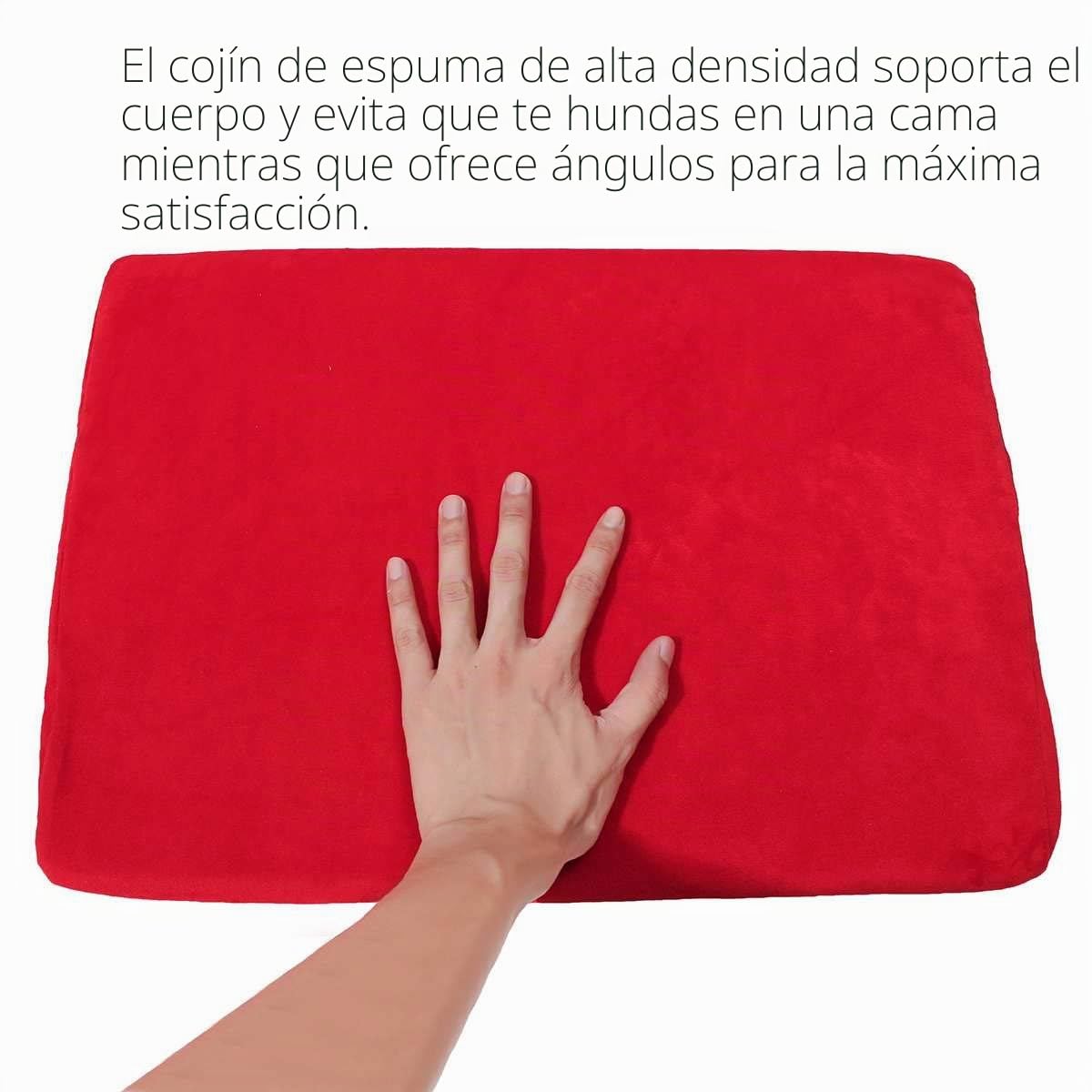 Almohada de Espalda y Pierna, cuña de Cama de Densidad Firme cuña para Apoyo de Espalda y Rodilla