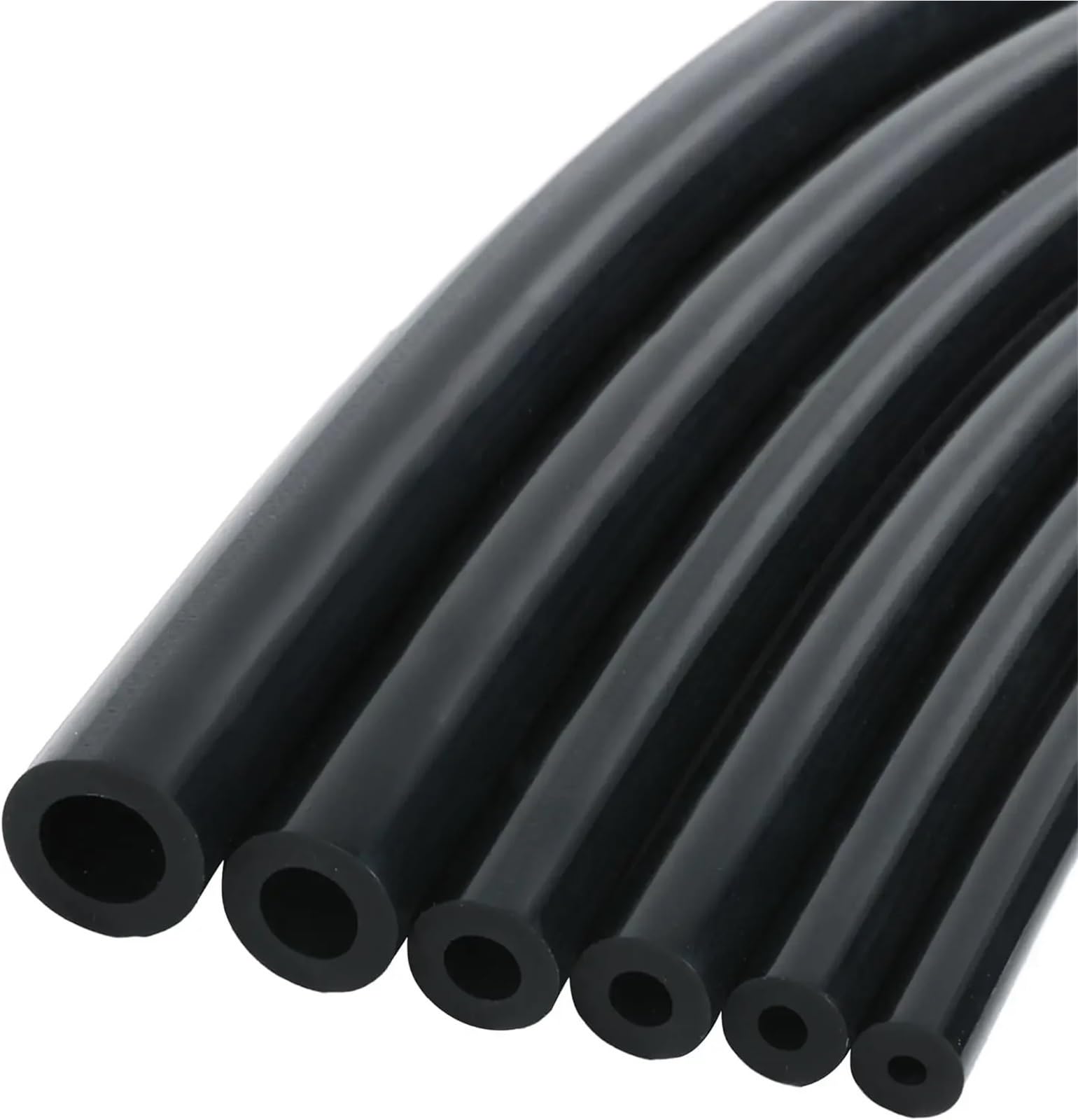 Tubo Gasolina Moto Tubo de aceite de resina de doble capa de 1M, tubo de combustible, tubo de sujeción de alambre resistente al aceite, manguera de gasolina, tubería diésel, núcleo negro de 6 ~ 14mm(5