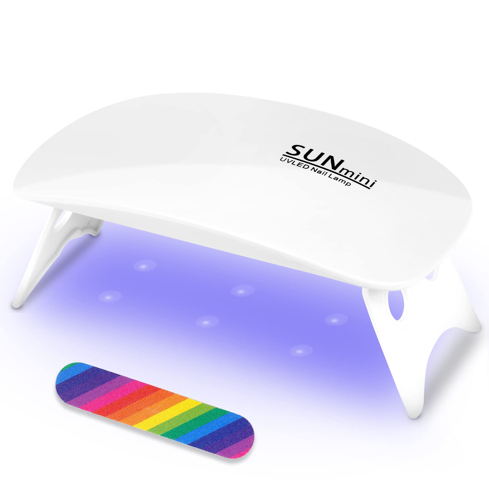 URAQT Mini Żelowa Lampa UV LED 6W - Przenośna Suszarka do Paznokci z Pilnikiem, Lampa Utwardzająca, Profesjonalne Narzędzie do Zdobienia, Akcesoria