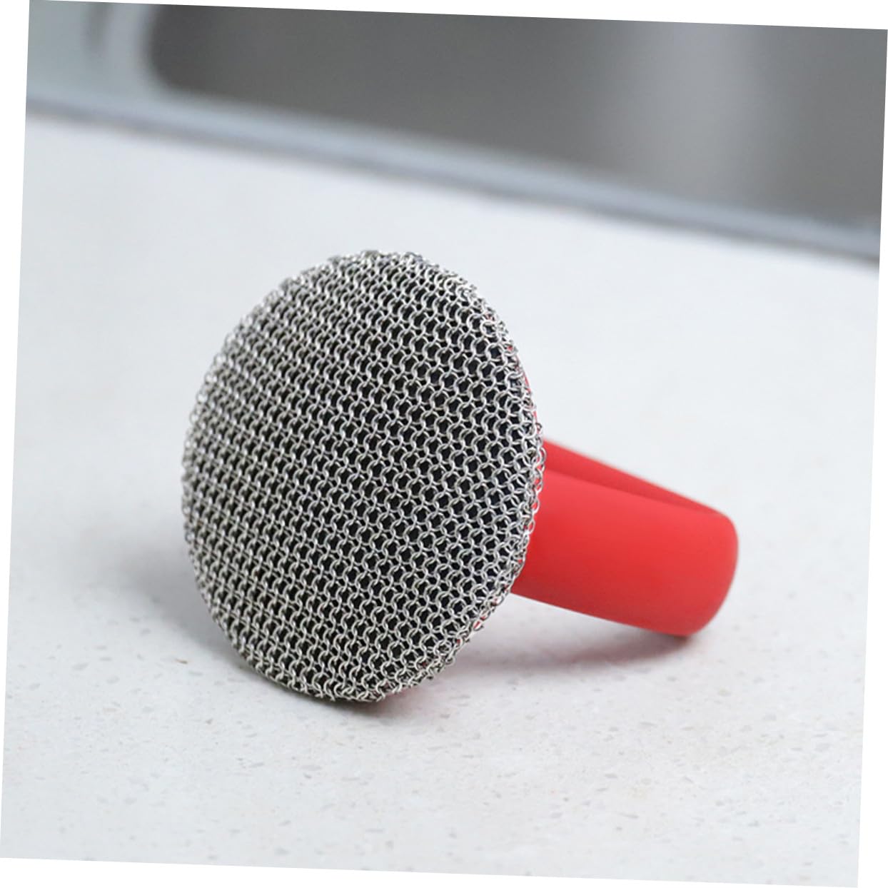 Homoyoyo Cepillo de Alambre Inoxidable con Mango de Silicona Ergonómico para Limpieza de Ollas y Sartenes Cepillo de Malla Duradero para Cocina Limpieza Profunda de Rejillas y Hornos