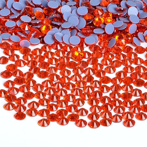 Image of Bymitel Hotfix Crystal Rhinestones Round Gems Iron on DIY Jewelry Making Flat Back for Crafts,Hyacinth, 6.3mm(SS30 /288pcs)