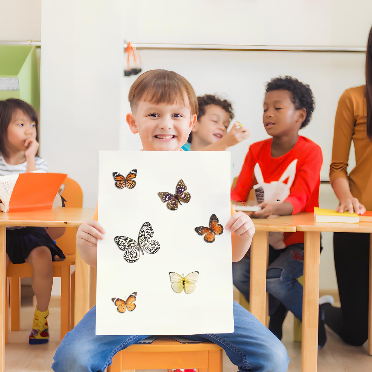 iplusmile de Mariposas Disecadas 6 Piezas como Especímenes Finamente Elaborados para Decoración de Muestra y Educación Científica Hogar